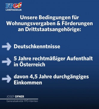 Wie in anderen Bundesländern, in denen die FPÖ in der Regierung ist, und wie es bis zur Abschaffung durch SPÖ, ÖVP und Grüne im ...