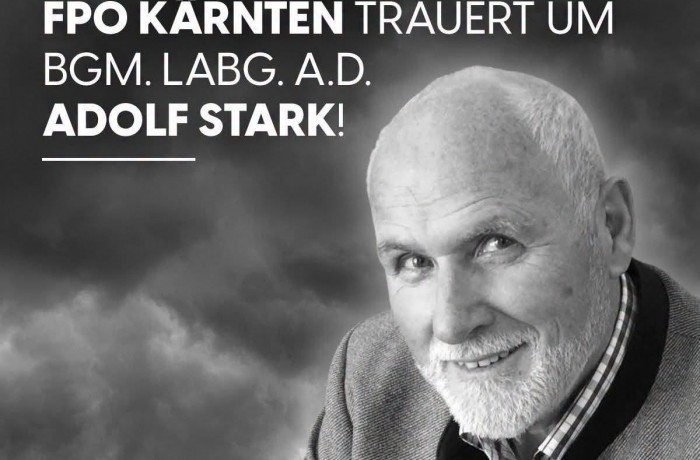 FPÖ Kärnten trauert um Adolf Stark