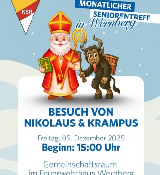 Am Freitag bekommt der Wernberger #Seniorenring Besuch von #Nikolaus 🎅🏻 und #Krampus