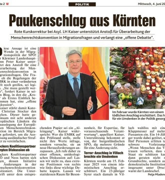 Wer außer SPÖ LH Kaiser und die Einheitspartei hat denn das jahrzehntelange Totalversagen in der Asyl- und Migrationspolitik zu ...