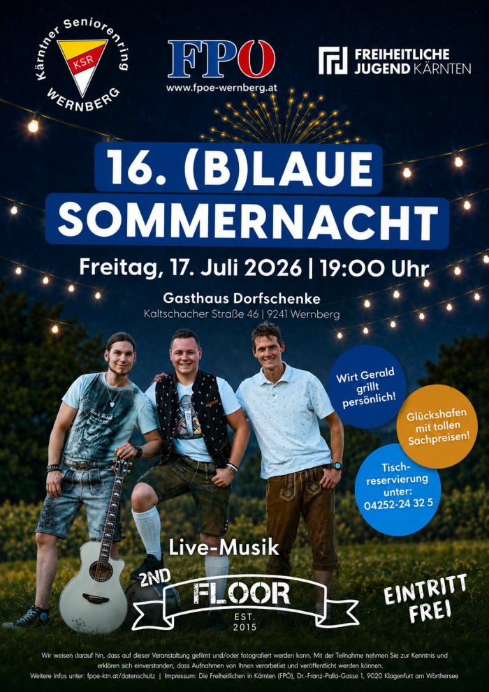 16. (B)laue Sommernacht der FPÖ Wernberg