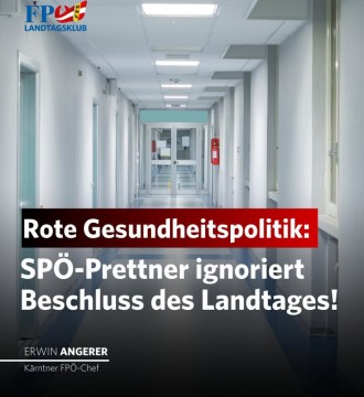 😷 Die Gesundheitsversorgung in Kärnten wird immer schlechter – verantwortlich dafür ist die SPÖ!