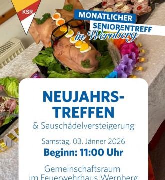 Am 3. Jänner startet der Wernberger #Seniorenring frisch und fröhlich ins neue Jahr