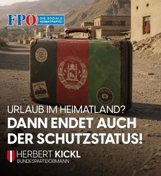 ☝️Herbert Kickl bringt es auf den Punkt: 👉 Wer behauptet, aus seinem Heimatland flüchten zu müssen, dort aber unbeschwert Urlaub...