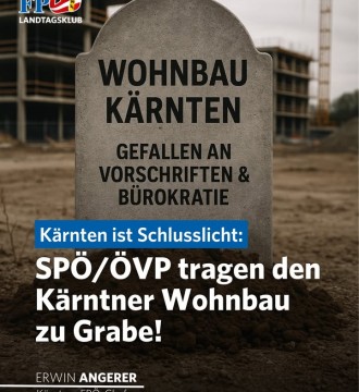Kärnten ist beim Wohnbau mittlerweile trauriges Schlusslicht in ganz Österreich!