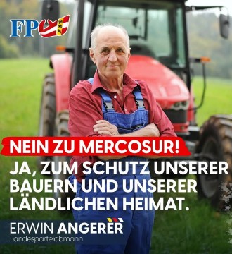 Das Mercosur-Abkommen ist eine Hiobsbotschaft für unsere bäuerlichen Familienbetriebe und ein weiterer Sargnagel für die heimisc...