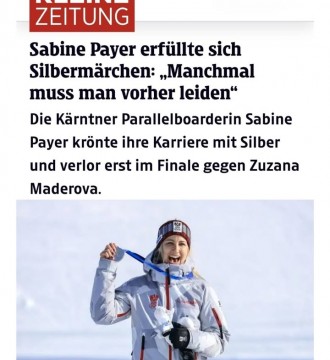 Herzliche Gratulation zu Olympia-Silber an unser Kärntner Snowboard-Ass Sabine Payer!