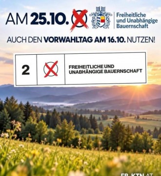 👨🏻‍🌾🌾Bereits am Freitag könnt ihr für einen Systemwechsel in der Landwirtschaftskammer sorgen: Am Vorwahltag könnt ihr von 10:00...
