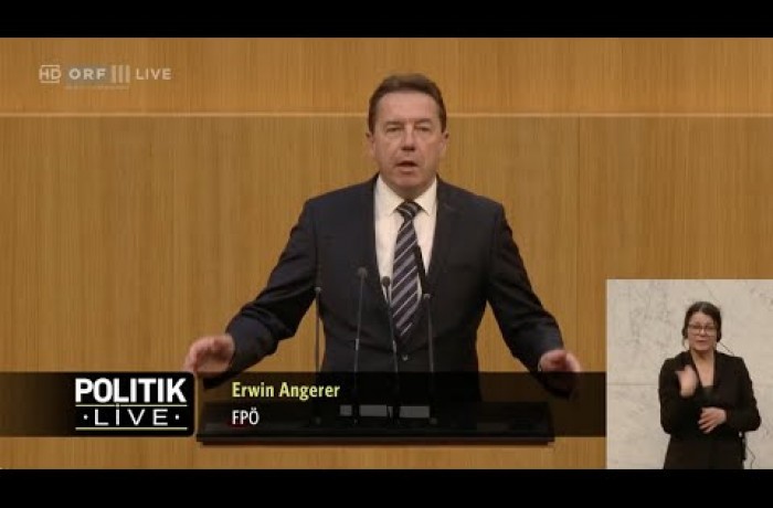 Erwin Angerer im Nationalrat: Wohn- und Heizkostenzuschussgesetz