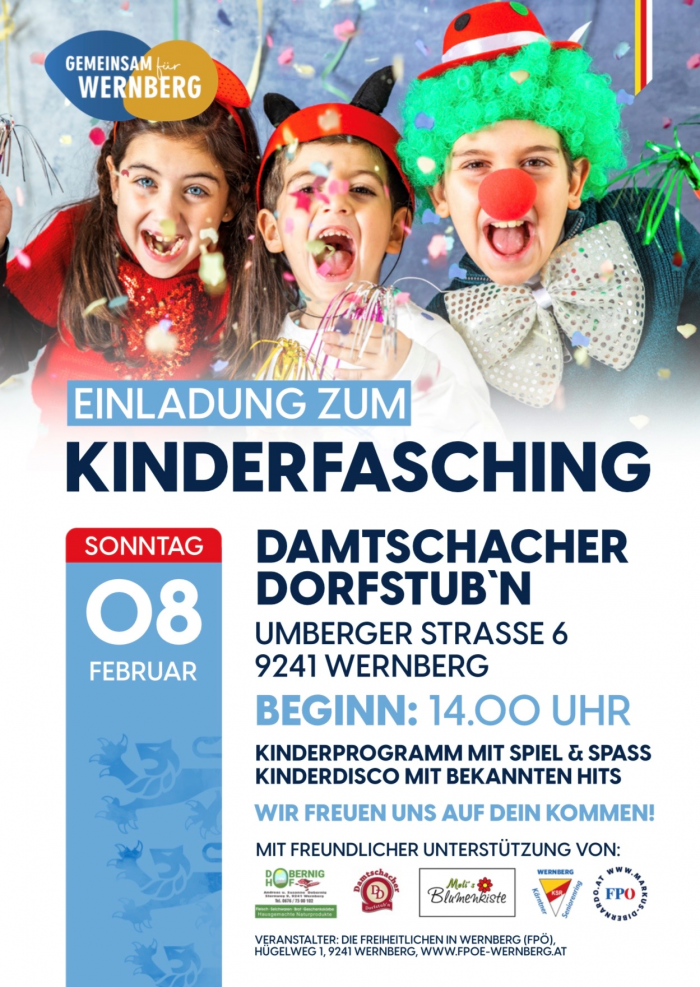 1. Kinderfasching der FPÖ Wernberg