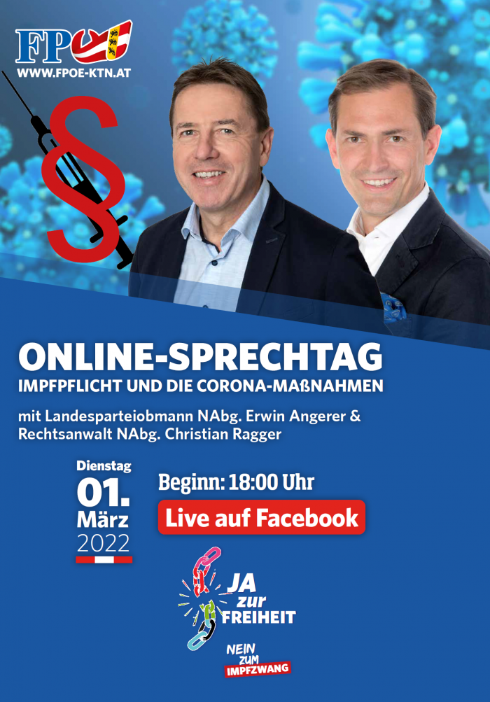 ONLINE-SPRECHTAG ''Impfpflicht und die Corona-Maßnahmen''