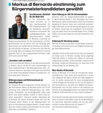 🤩 Seit dieser Woche ist die neueste Ausgabe von „Gemeinsam für unser Wernberg“ in allen Wernberger Postkästen 📮 zu finden