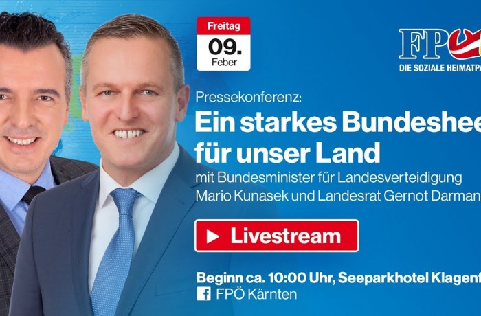 Pressekonferenz mit Gernot Darmann und Mario Kunasek