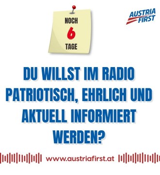 AUSTRIA FIRST wird der Radiosender für alle, die sich nach ehrlicher Information, klaren Worten und einem selbstbewussten Bekenn...