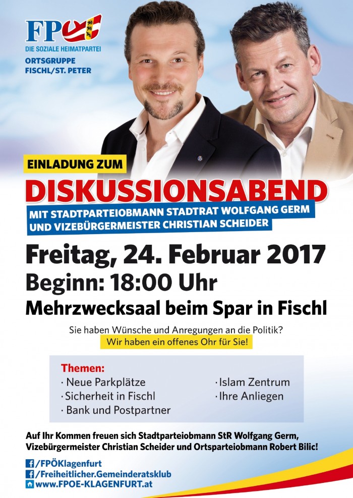 Diskussionsabend mit Wolfgang Germ und Christian Scheider