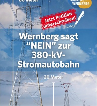 Wernberg sagt ganz klar NEIN 🛑 zur 380-kV #Stromautobahn ⚡️ in der geplanten Form